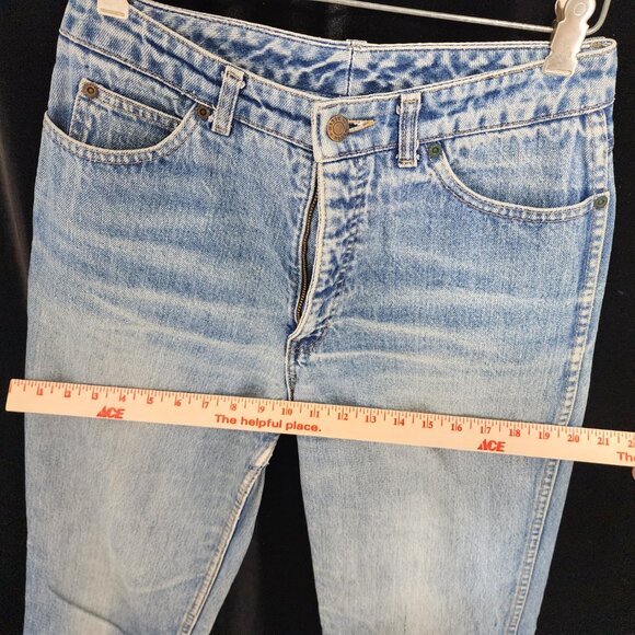 1970's-80's Calvin Klein Jeans Size 11 Mid wash Hi rise Str8 leg 29.5"x 33.5" - Picture 12 of 13